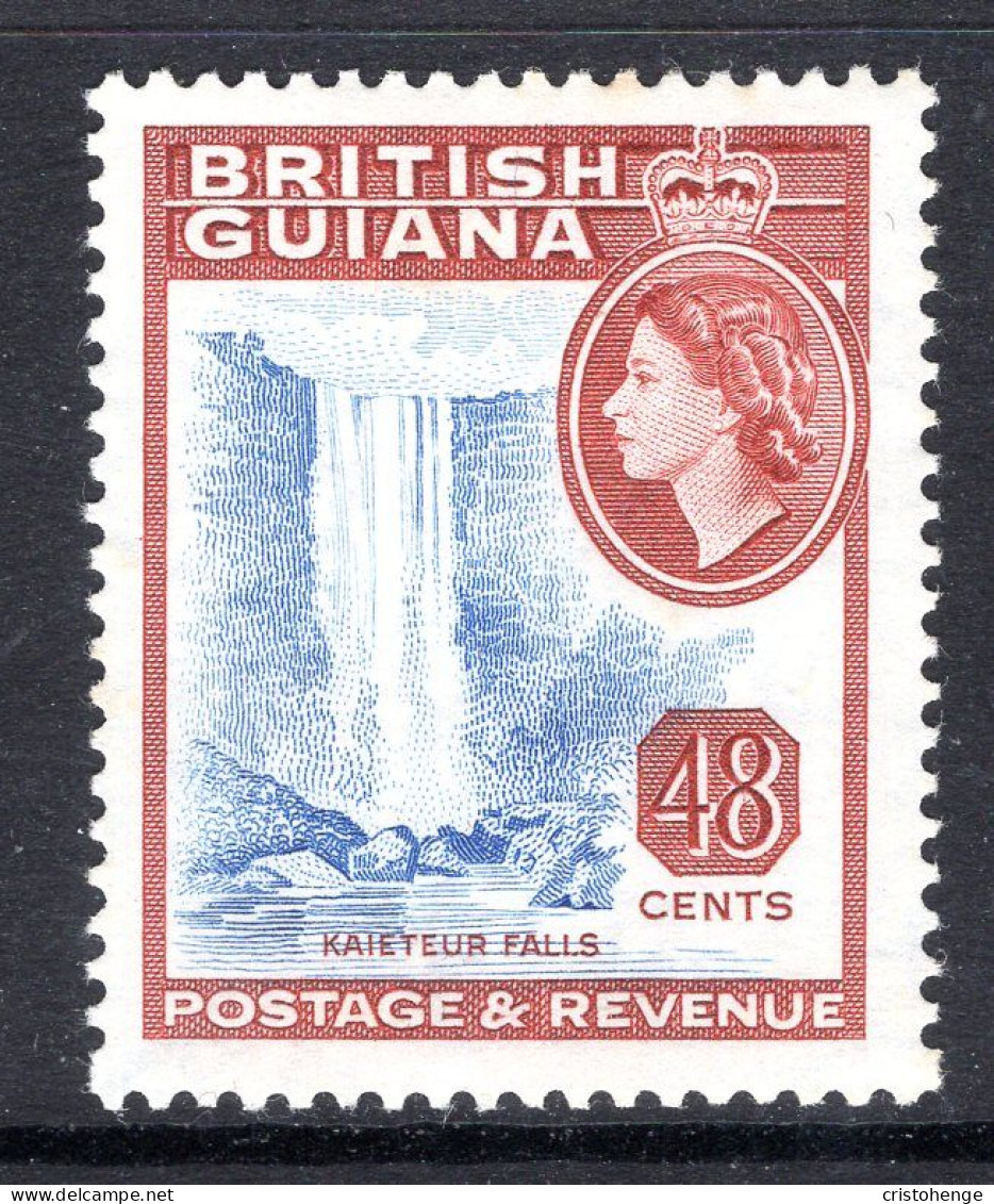 British Guiana 1954-63 QEII Pictorials - 48c Kaieteur Falls - DLR Printing - HM (SG 341ab) - Brits-Guiana (...-1966)