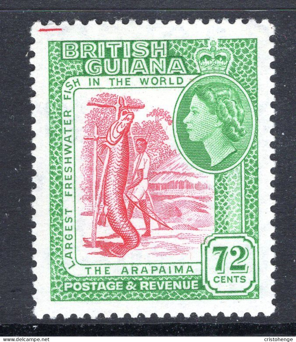 British Guiana 1954-63 QEII Pictorials - 72c Arapaima HM (SG 342) - Britisch-Guayana (...-1966)