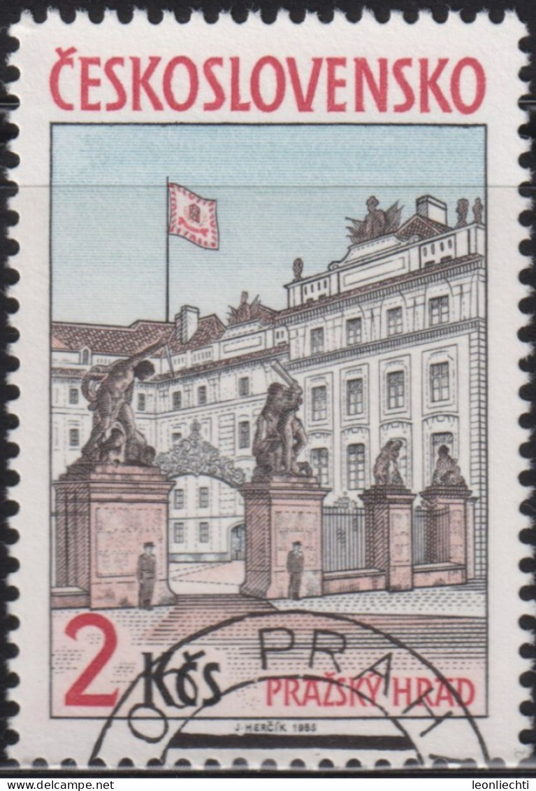 1985 Tschechoslowakei/CSSR ° Mi:CS 2834, Yt:CS 2645, Sg:CS 2803, AFA:CS 2681, POF:CS 2717, Presidential Palace Gate 1768 - Used Stamps