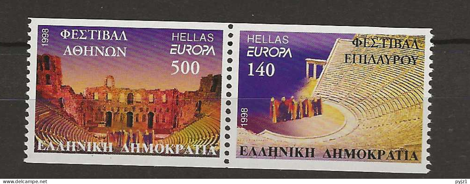 1998 MNH Greece Mi 1978-79-C Postfris** - Unused Stamps