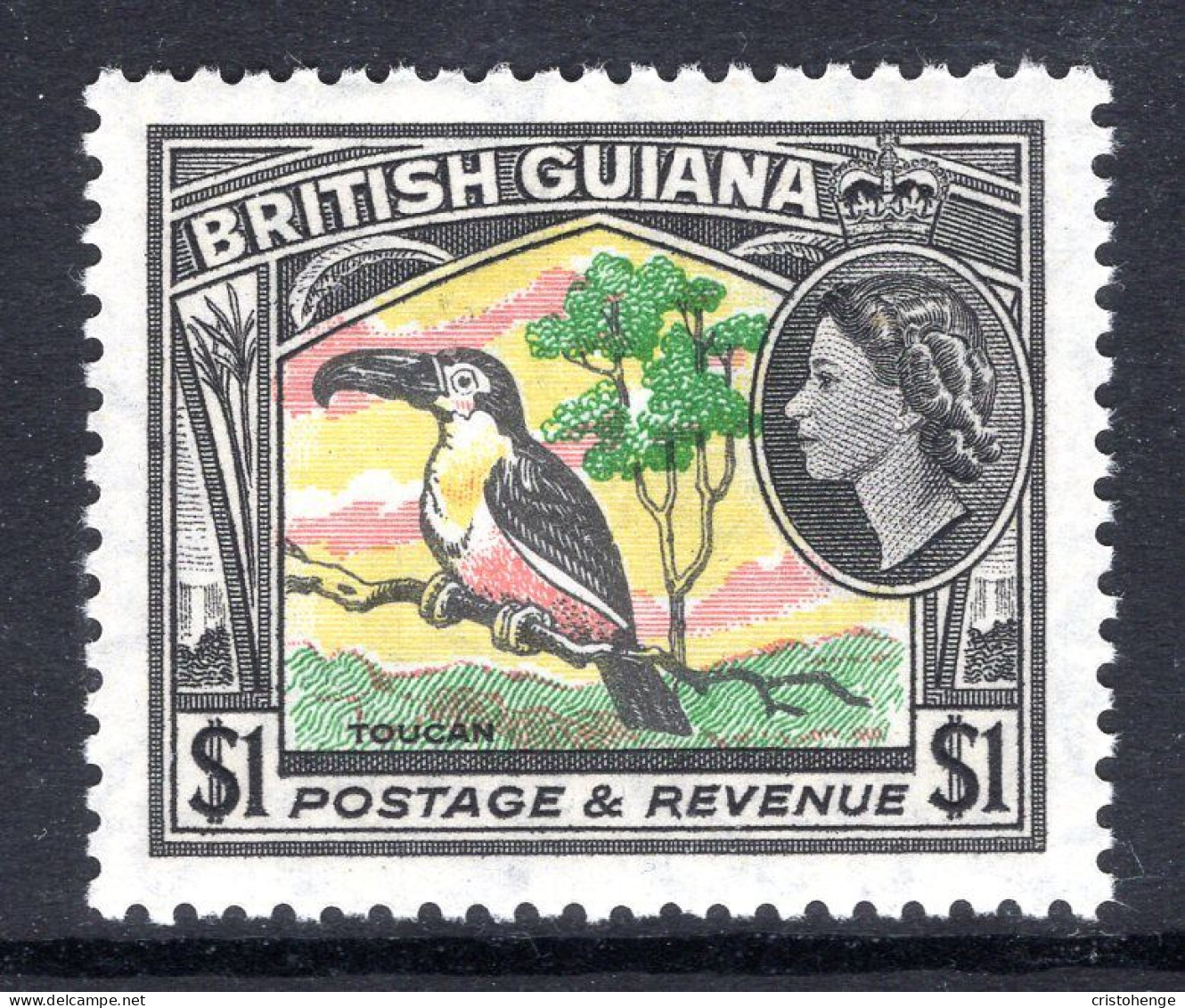 British Guiana 1954-63 QEII Pictorials - $1 Toucan MNH (SG 343) - Brits-Guiana (...-1966)