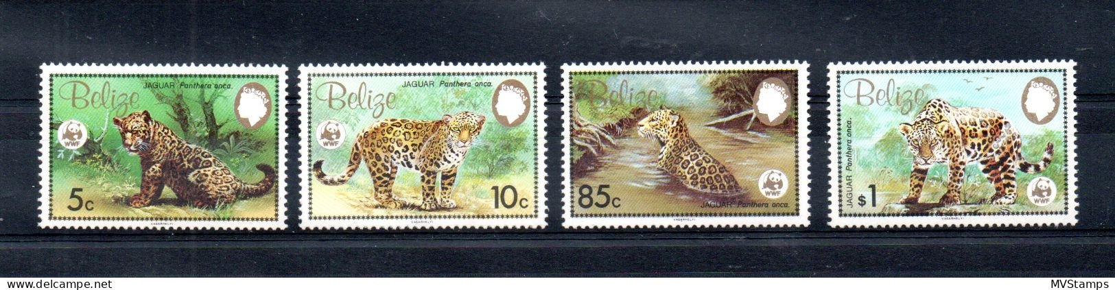 Belize 1983 Satz 719/22 WWF/Jaguar Schon Postfrisch - Belice (1973-...)