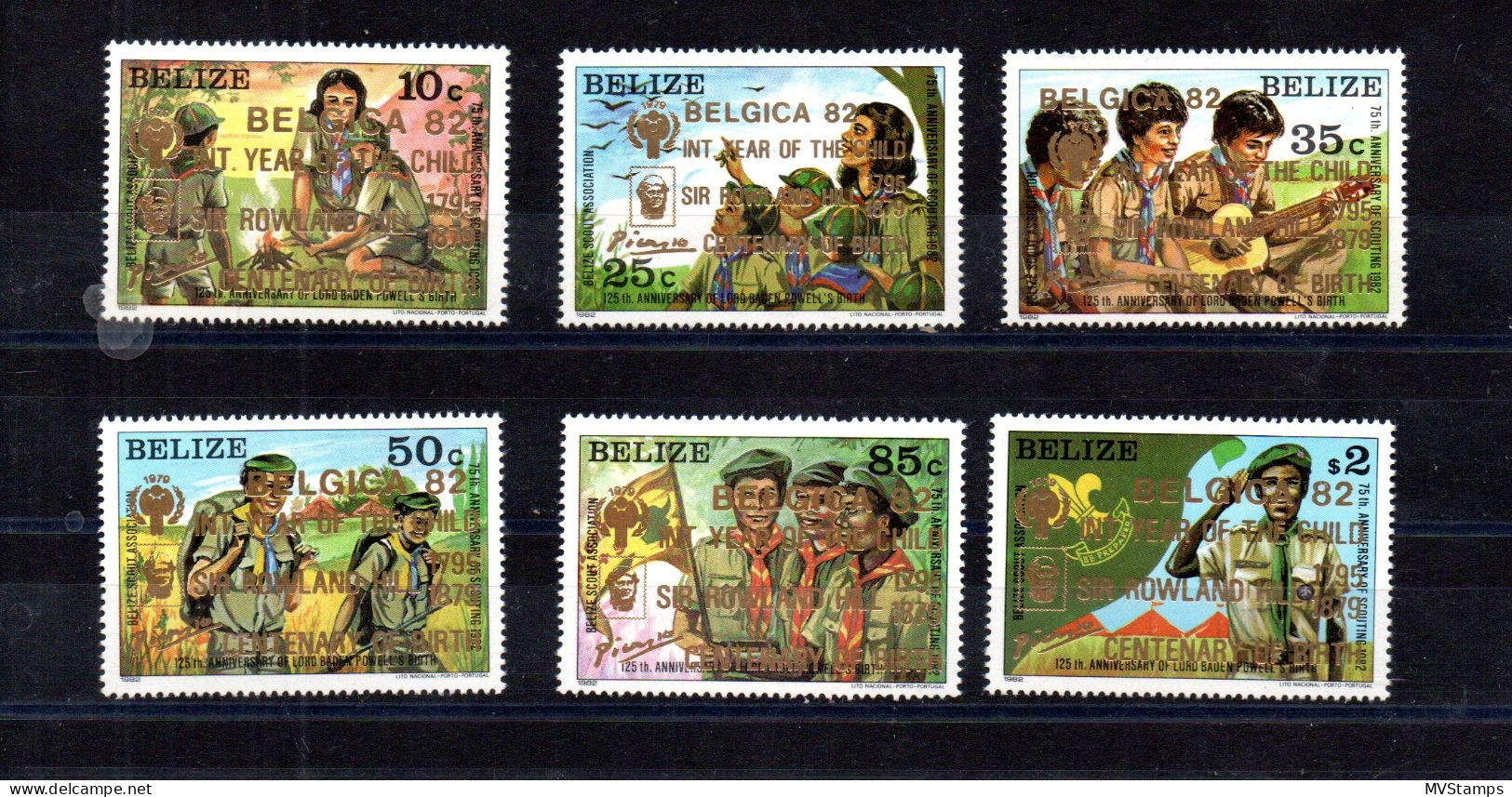 Belize 1981 Satz 661/66 Boyscout/Pfadfinder/Sir Rowland Hill/Picasso Postfrisch - Belize (1973-...)