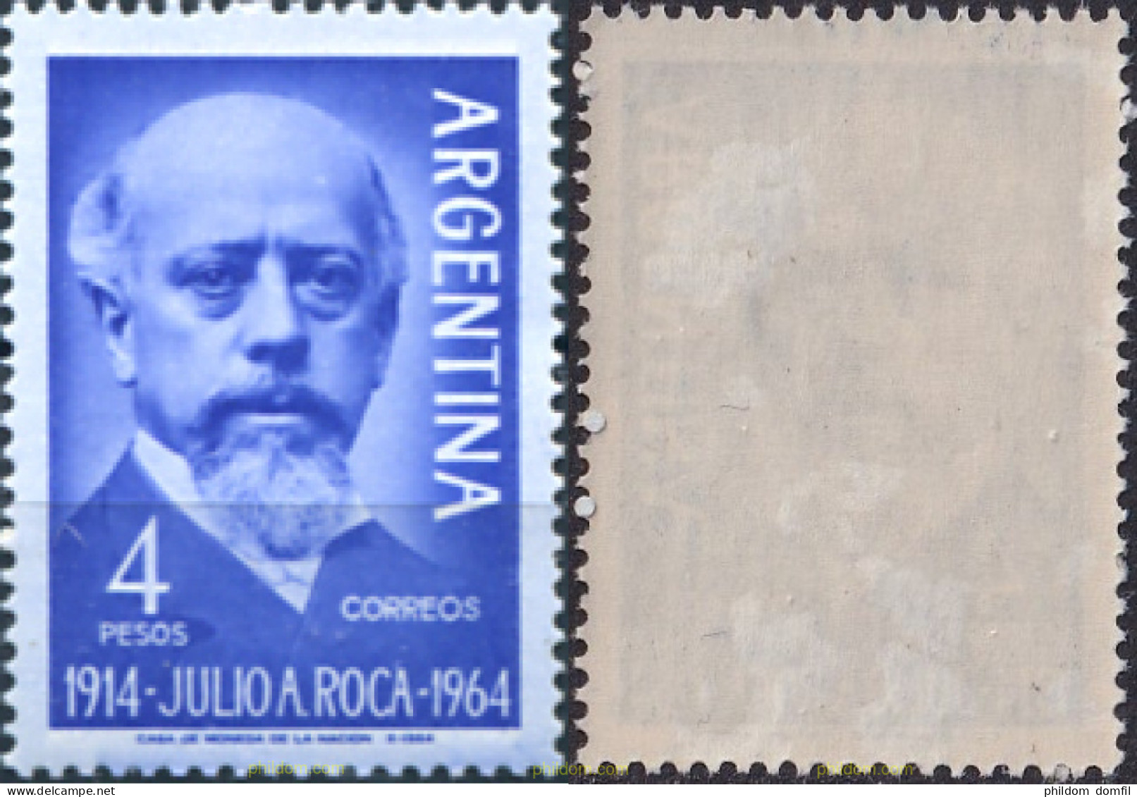 727011 MNH ARGENTINA 1964 CINCUENTENARIO DE LA MUERTE DEL GENERAL JULIO ARGENTINO ROCA - Unused Stamps