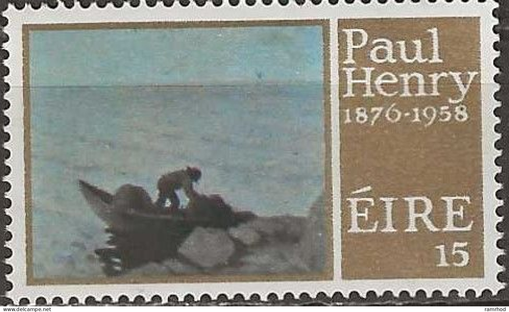 IRELAND 1976 Contemporary Irish Art - 15p The Lobster Pots, West Of Ireland (Paul Henry) MNH - Nuevos