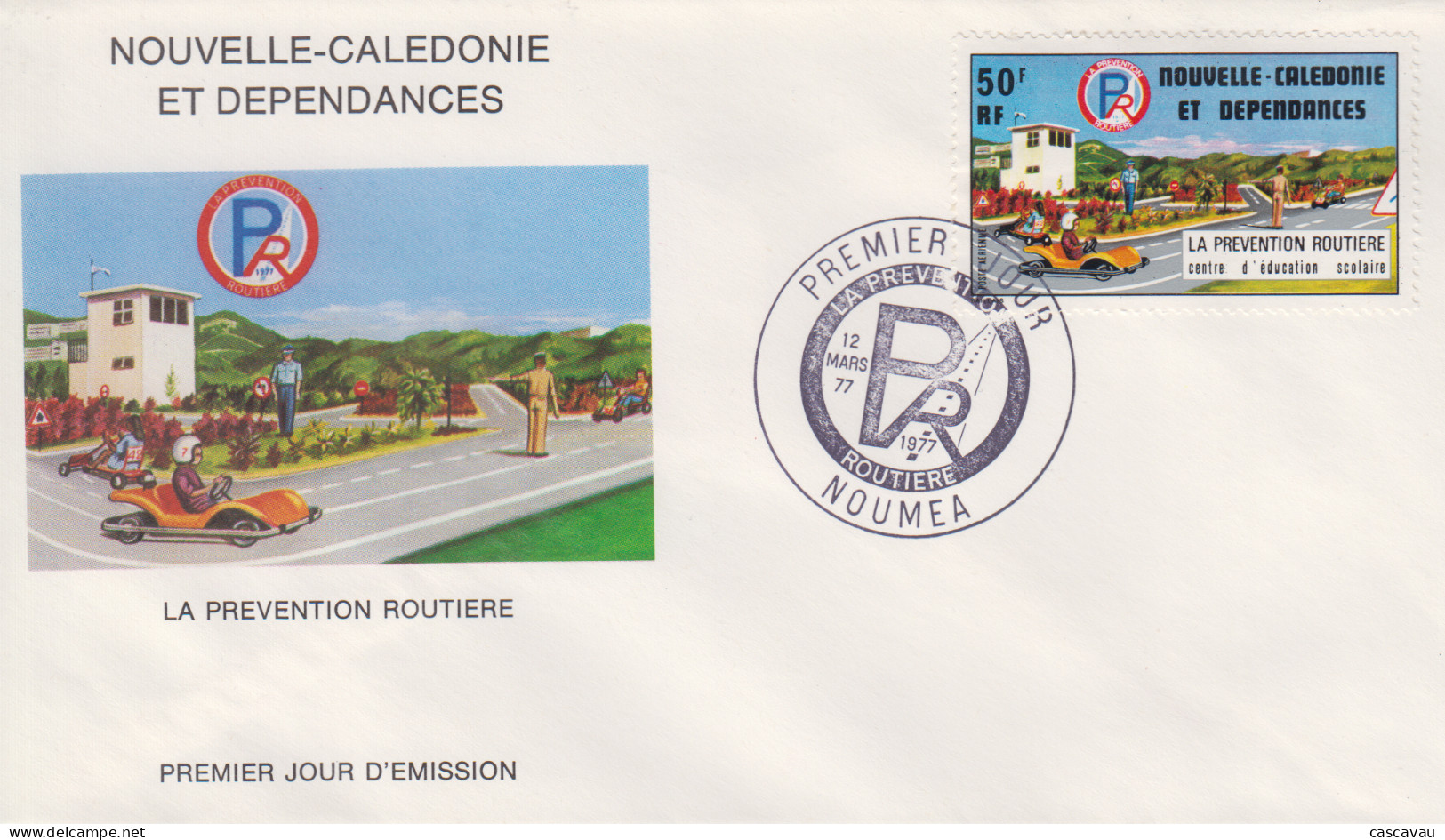 Enveloppe   FDC   1er   Jour   NOUVELLE   CALEDONIE    Prévention  Routiére    1977 - FDC