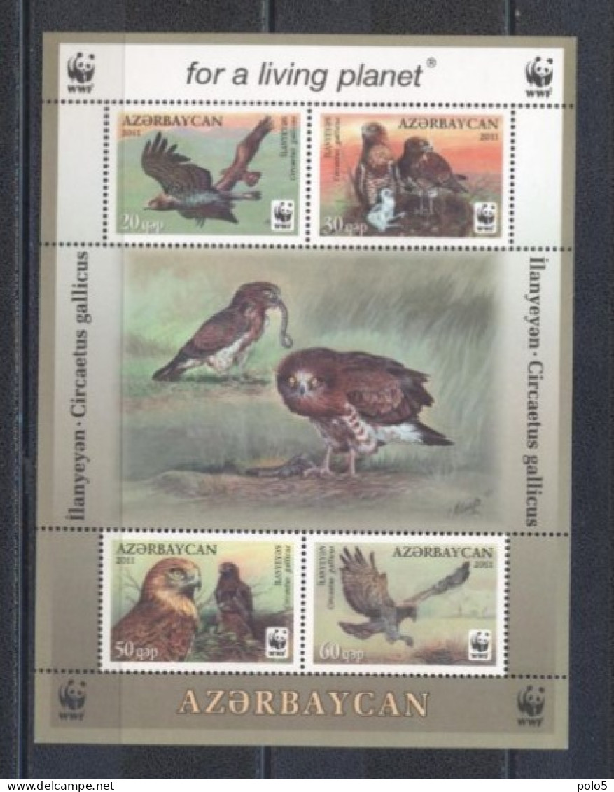 Azerbaidjan 2011-WWF: Birds Of Prey M/Sheet - Azerbaijan