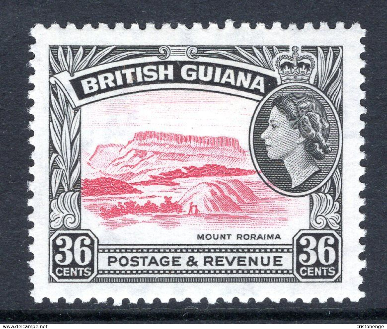 British Guiana 1963-65 QEII Pictorials - New Wmk. - 36c Mount Roraima HM (SG 361) - British Guiana (...-1966)