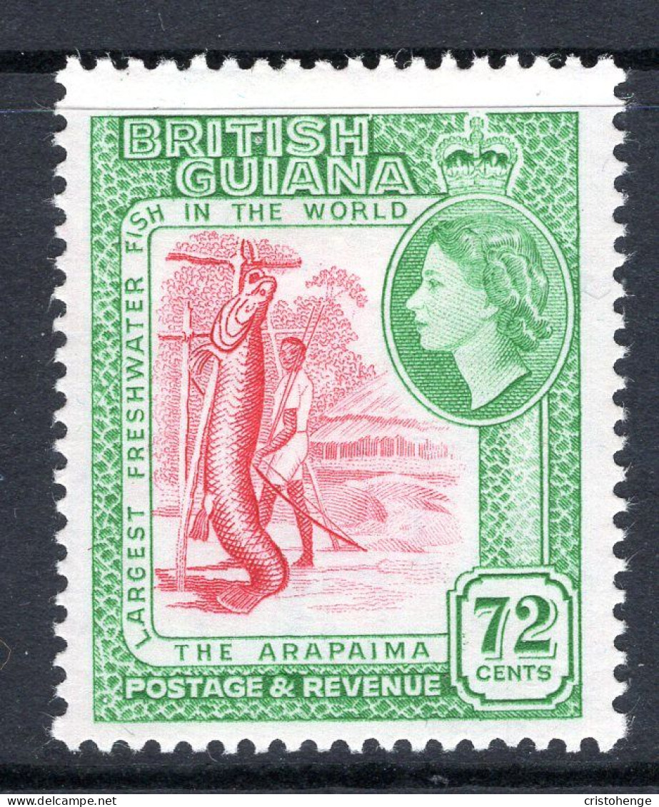 British Guiana 1963-65 QEII Pictorials - New Wmk. - 72c Arapaima HM (SG 363) - Guyane Britannique (...-1966)