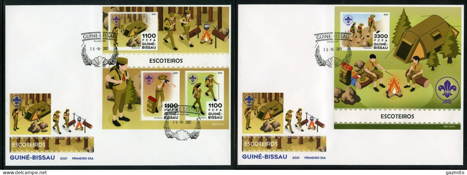 Guinea Bissau 2021, Scout, 3val In BF +BF  In 2FDC - Guinea-Bissau