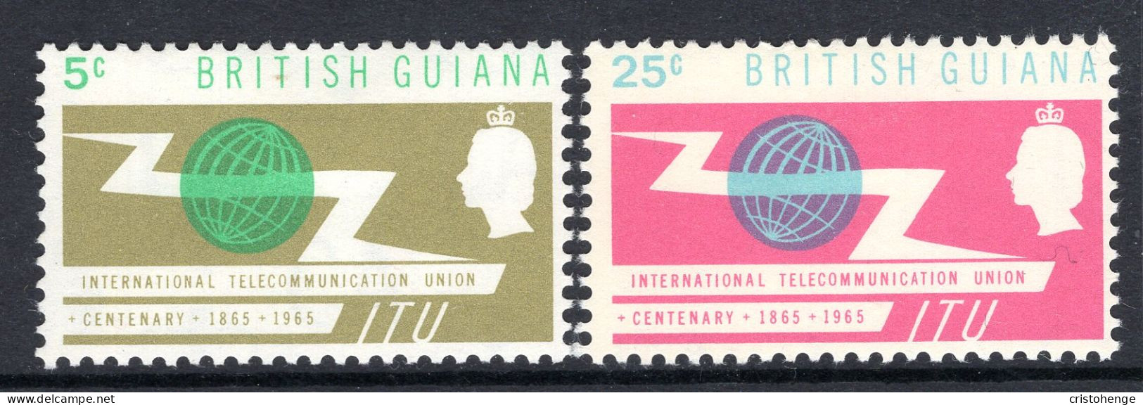 British Guiana 1965 ITU Centenary Set HM (SG 370-371) - Guayana Británica (...-1966)