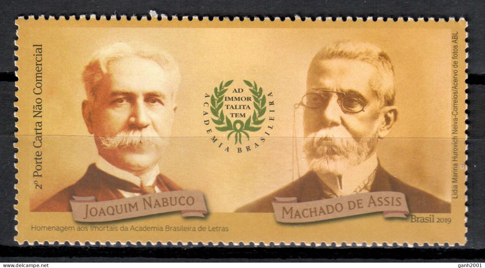 Brazil 2019 Brasil / Writers Authors Joaquim Nabuco & Machado De Assis MNH Escritores Schriftsteller / In97  36-4 - Neufs