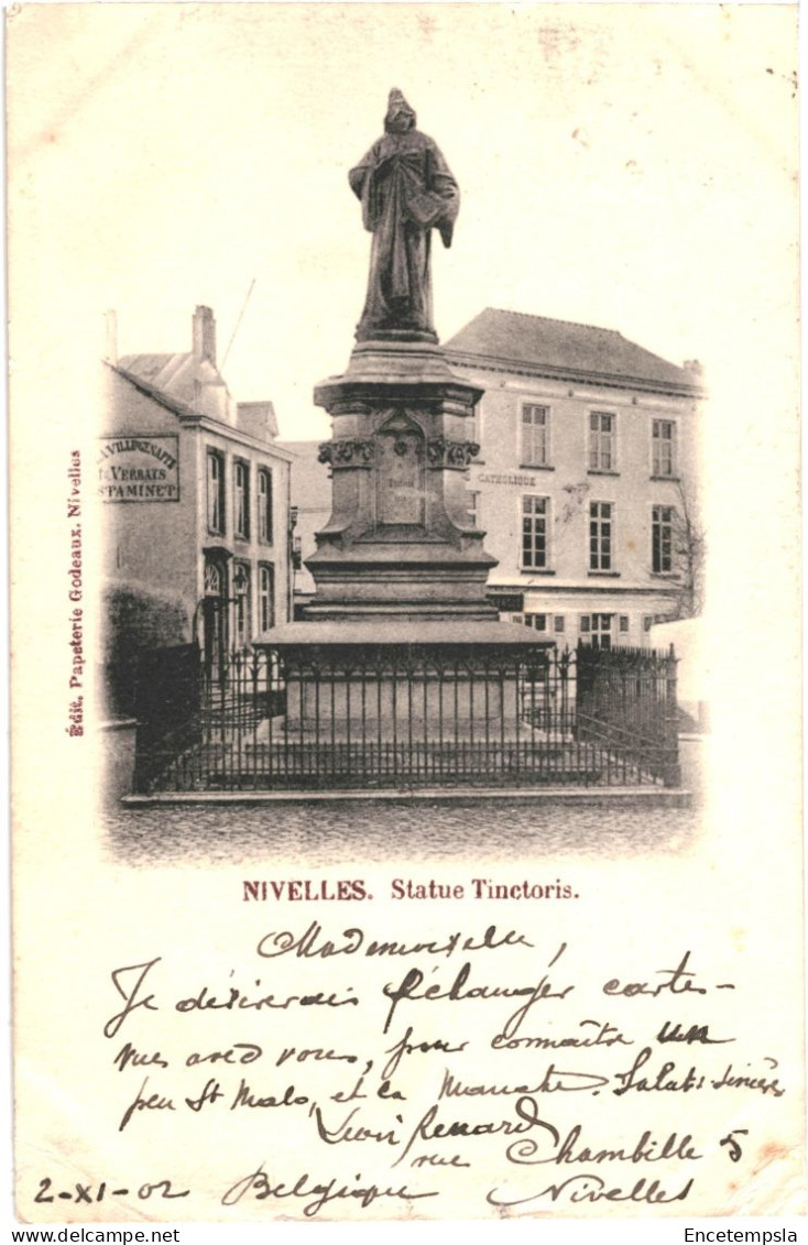 CPA Carte Postale Belgique Nivelles Statue Tinctoris 1902 VM78706 - Nijvel