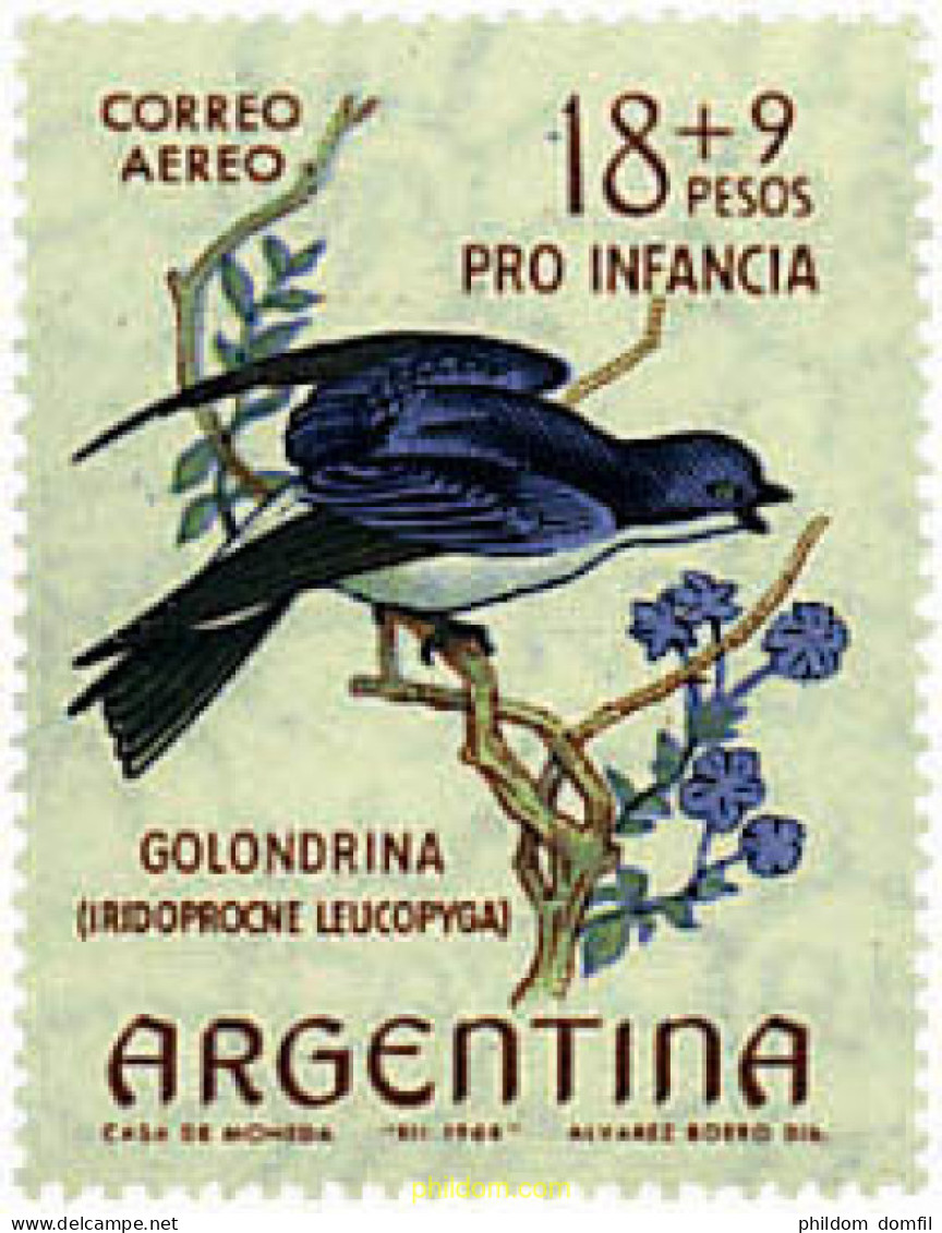 727018 MNH ARGENTINA 1964 PRO INFANCIA. AVES - Nuevos
