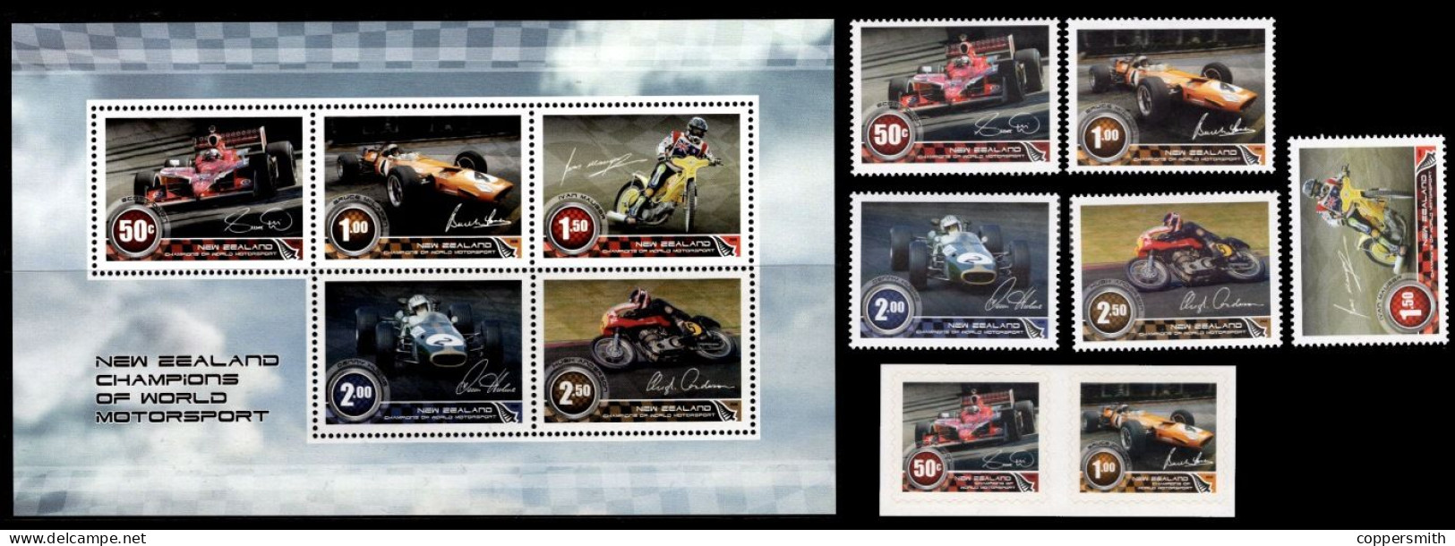 (154-156) New Zealand / Nouv. Zelande  / 2009 / Motor Sport  ** / Mnh  Michel 2569-75 + BL 238 - Other & Unclassified