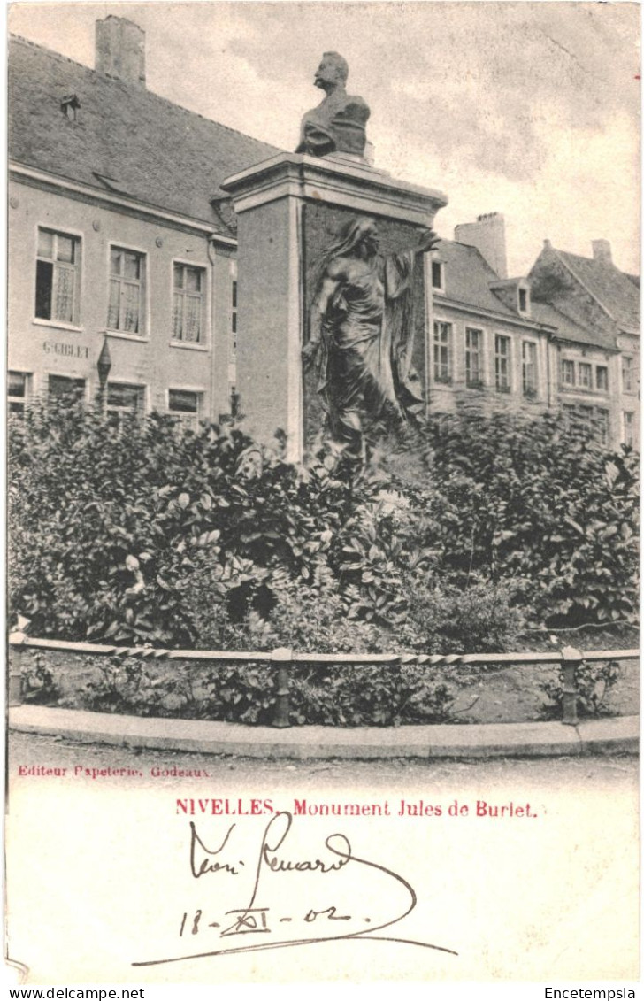 CPA Carte Postale Belgique Nivelles Monument Jules De Burlet  1902 VM78709 - Nijvel