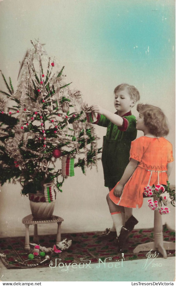 FÊTES ET VOEUX - Joyeux Noël - Enfants Décorant Le Sapin - Carte Postale Ancienne - Other & Unclassified