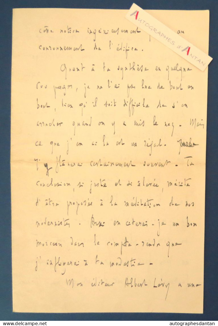 ● L.A.S 1925 Léon DESHAIRS (...) Arts Décoratifs - Palais Du Louvre Pavillon De Marsan - Ami De Charles PEGUY Lettre - Schriftsteller