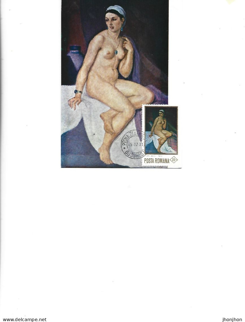 Romania -  Maximum Postcard 1971 -   Painting By  Camil Ressu -  "  Nude  " - Tarjetas – Máximo