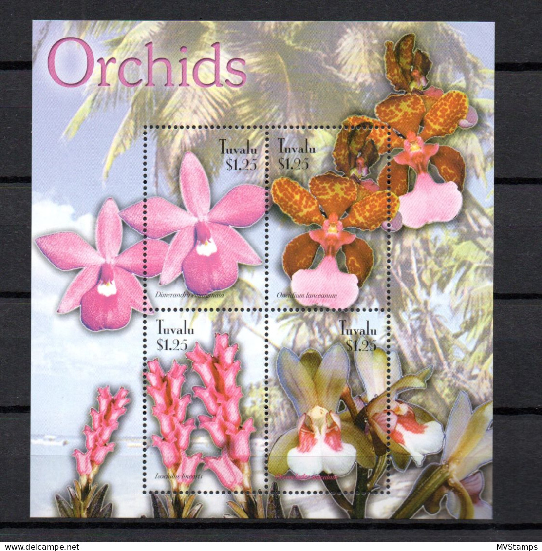 Tuvalu 2005 Set Orchids/Flowers/Blumen Stamps (Michel 1146/49) MNH - Tuvalu