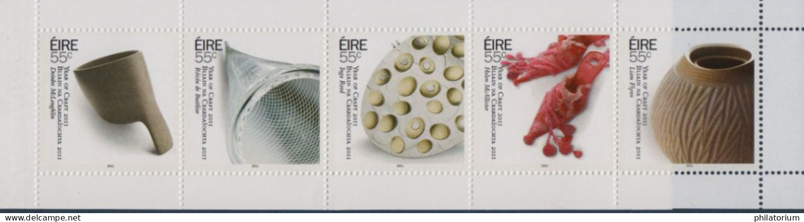 Eire, Irlande, **, Yv 1972, 1973, 1974, 1975, Mi 1969, 1970, 1971, 1972, SG 2058 à 2062, Année De L'Artisanat, Carnet, - Neufs