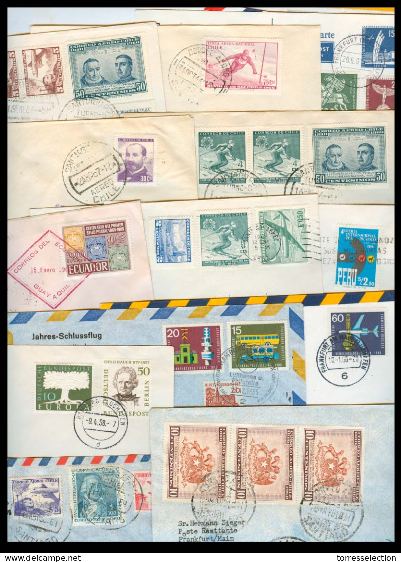 Chile - XX. 1956-78. First Flights. 16 Diff. Nice Cond. - Cile
