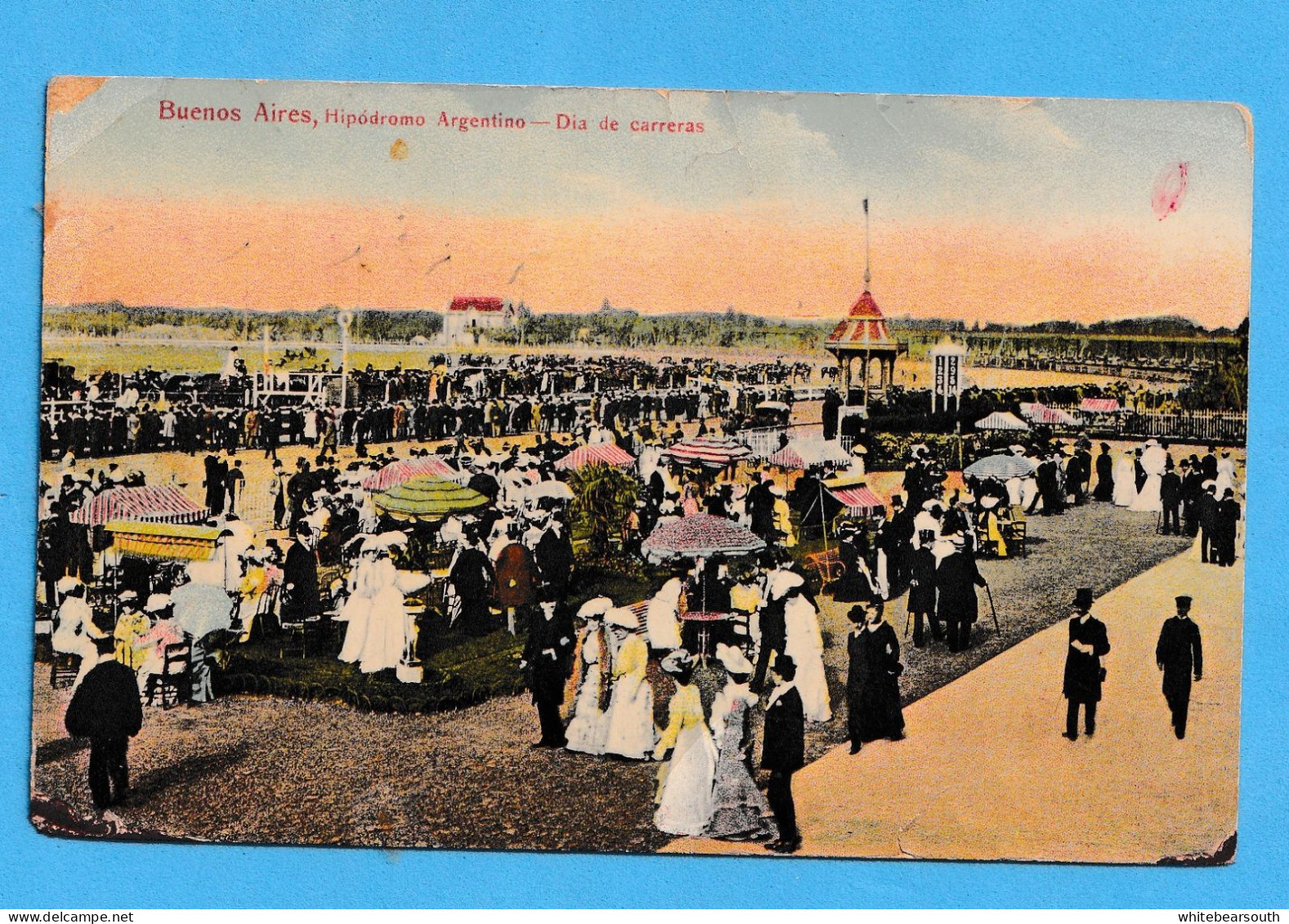 464 - ARGENTINA BUENOS AIRES HIPODROMO ARGENTINO DIA DE CARRERAS  HOUSE ED. ROSAUER   POSTCARD - Argentinië