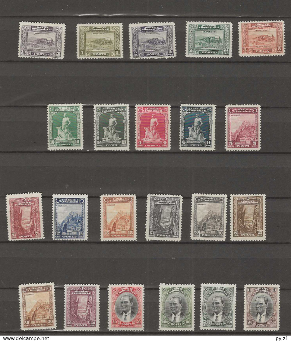 1930 MNH Turkye Mi 891-912 Postfris** - Unused Stamps