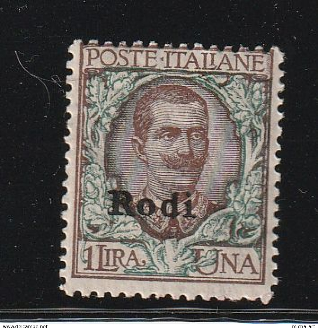Italian Colonies 1912 Greece Aegean Islands Egeo Rodi No 14 MH W1089 - Aegean (Rodi)