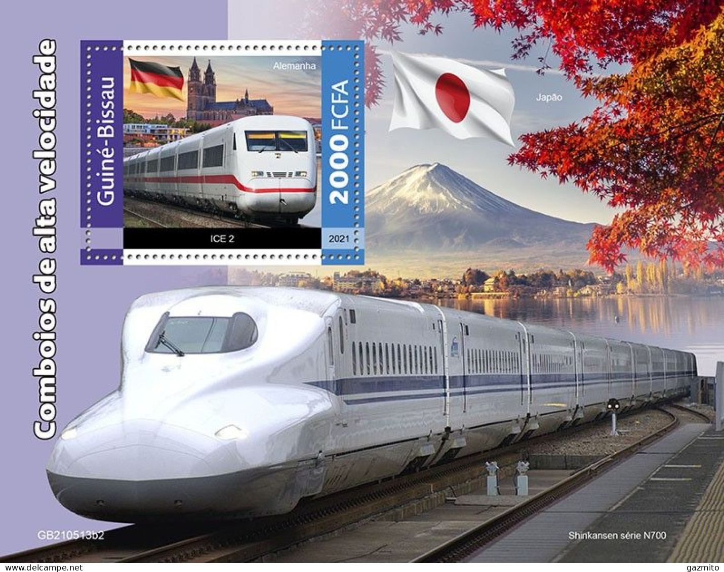 Guinea Bissau 2021, Speed Trains I, Vulcan, Cathedral, BF - Volcanes