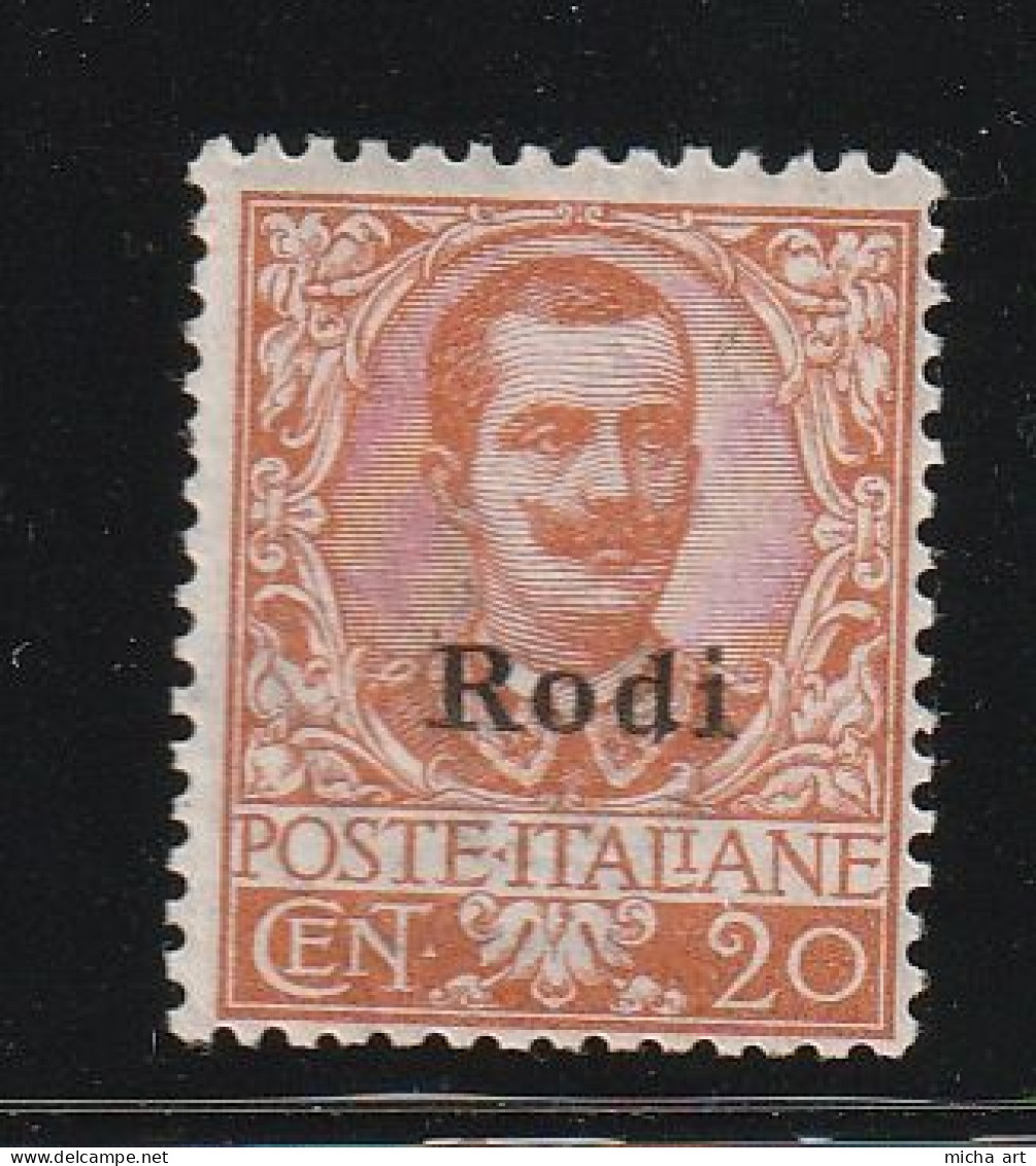 Italian Colonies Egeo Aegean Islands 1916 Rodi  No 11 MH W1091 - Egée (Rodi)
