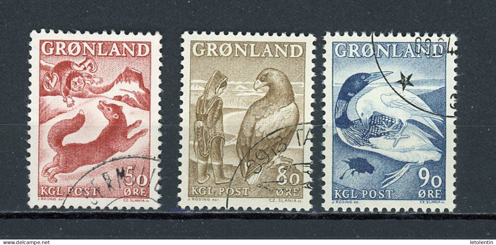 GROENLAND - LÉGENDES - N° Yvert 56+57+58 Obli. - Used Stamps