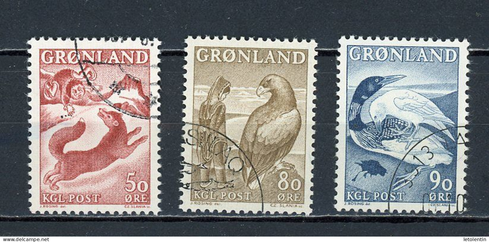 GROENLAND - LÉGENDES - N° Yvert 56+57+58 Obli. - Used Stamps