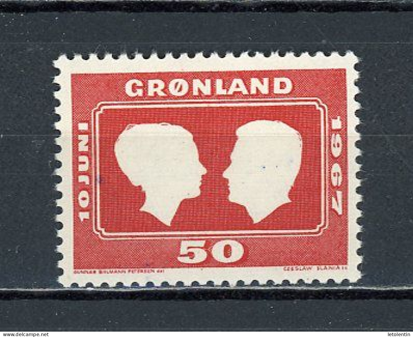 GROENLAND - NOCE PRINCIÈRE - N° Yvert 59 ** - Neufs