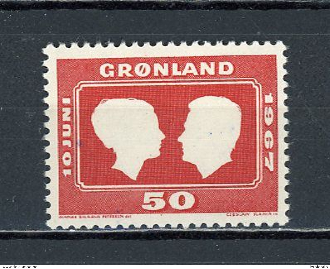 GROENLAND - NOCE PRINCIÈRE - N° Yvert 59 ** - Unused Stamps