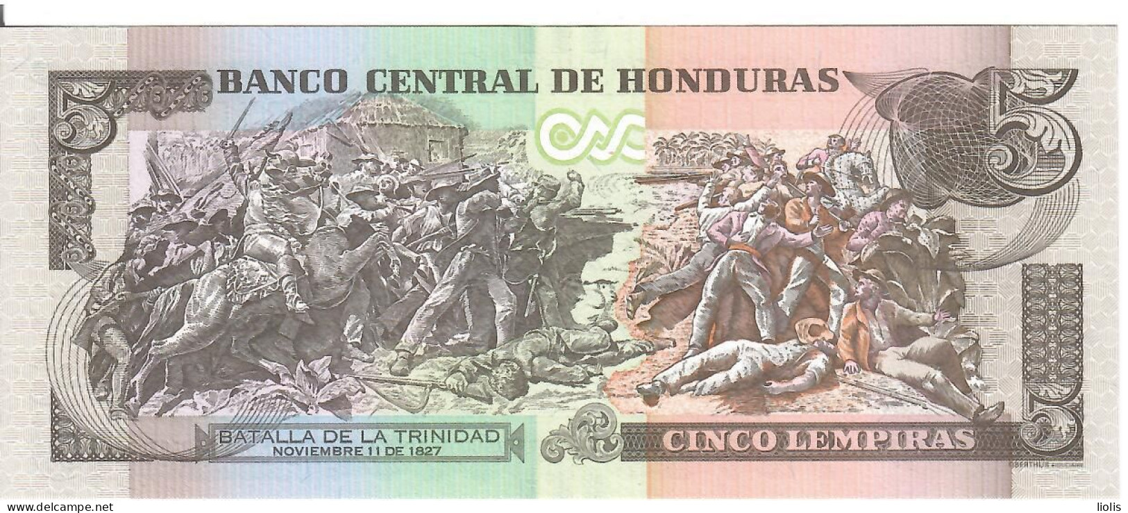 Honduras P-98  5 Lempiras  2012  UNC - Honduras