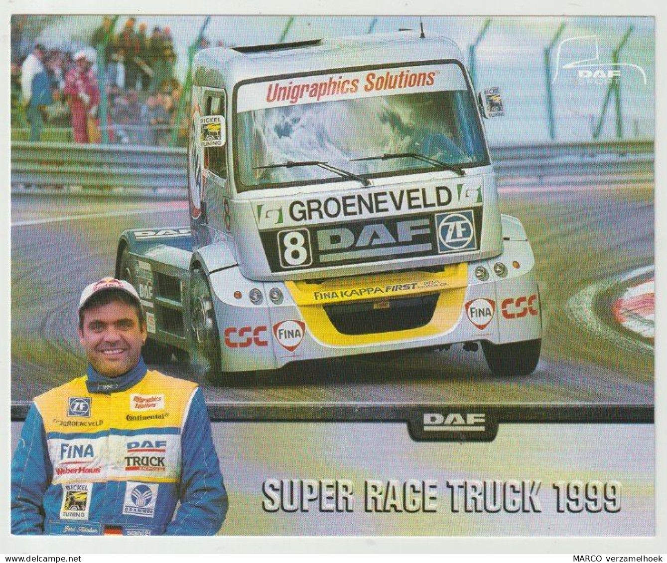 Fotokaart : DAF Trucks Eindhoven DAF FINA Racing Team 8) Gerd Körber - LKW