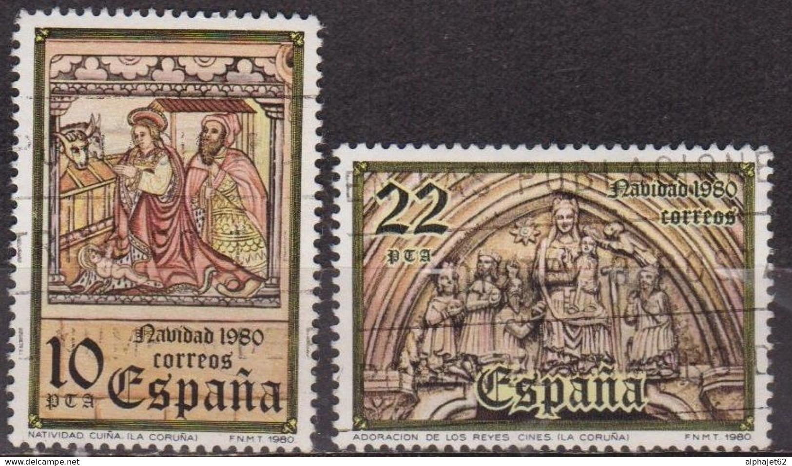 Noel - ESPAGNE - Cathédrale De La Corogne - N° 2227-2228 - 1980 - Oblitérés