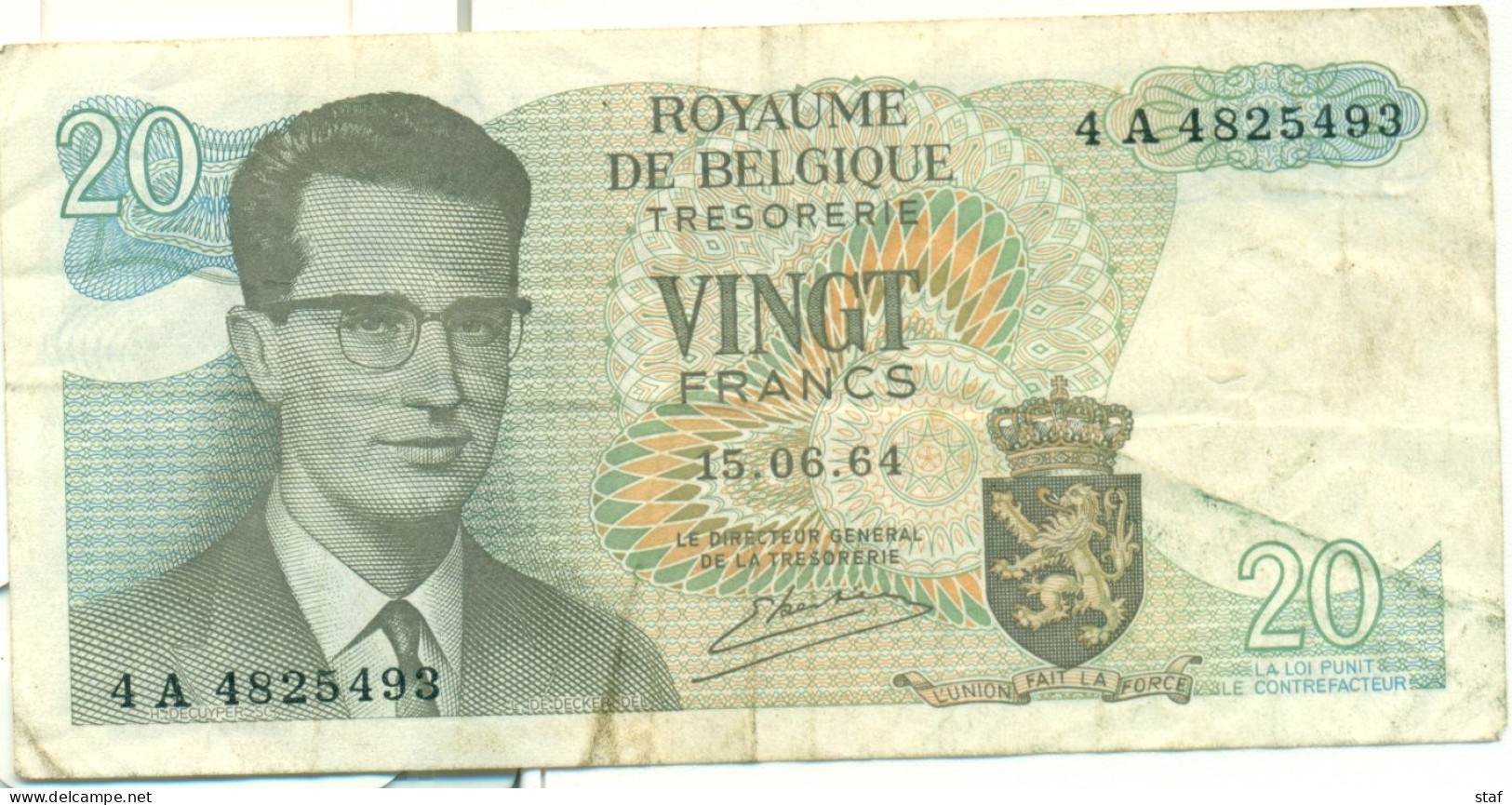 Belgium - Belgique - België - Twintig Frank - Vingt Francs - Atomium - 20 Franchi