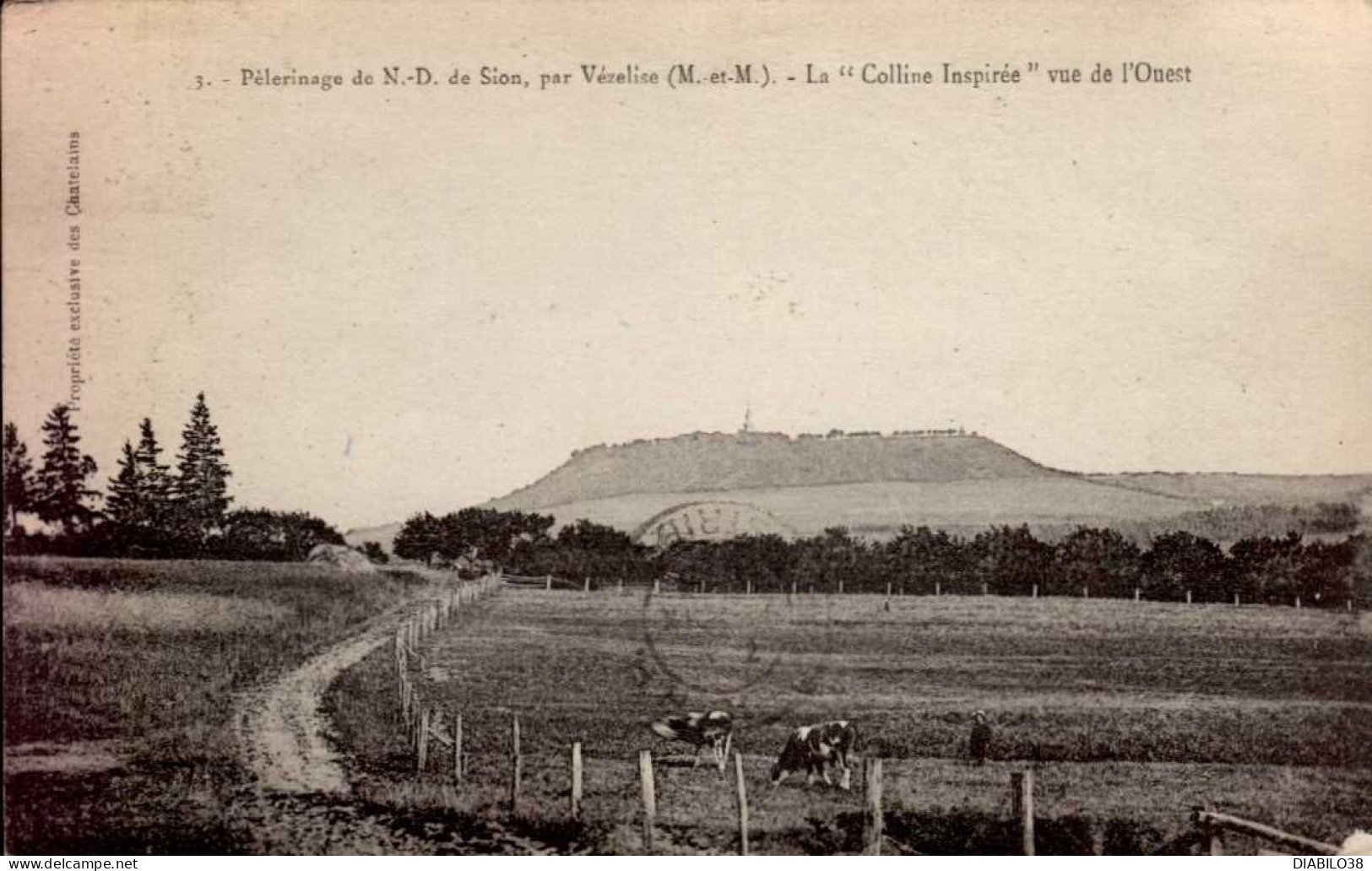 VEZELISE   PELERINAGE DE N.-D. DE SION    ( MEURTHE ET MOSELLE )   LA COLLINE INSPIREE VUE DE L ' OUEST - Vezelise