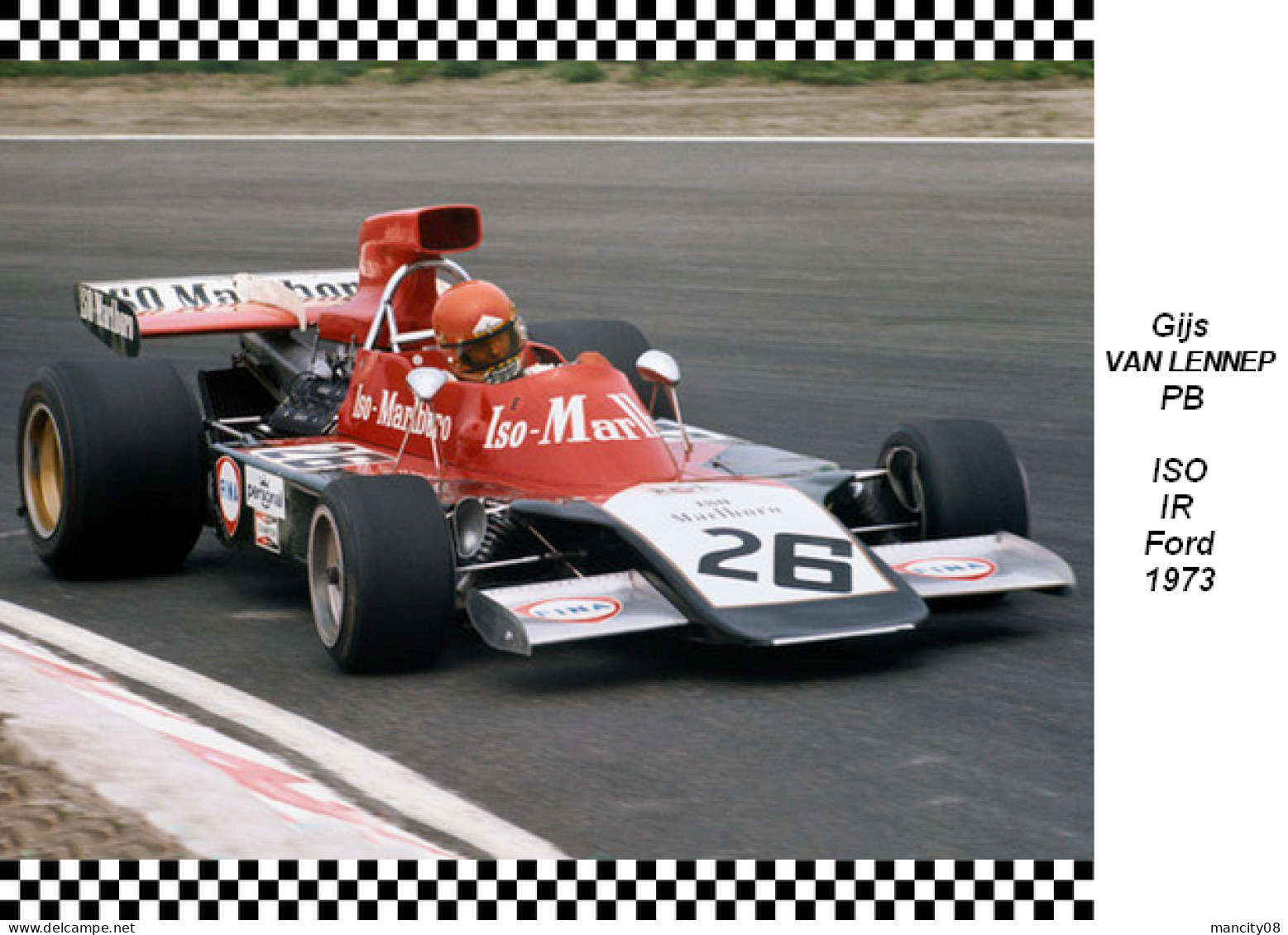 Gijs Van Lennep  -  ISO  IR  1973 - Grand Prix / F1