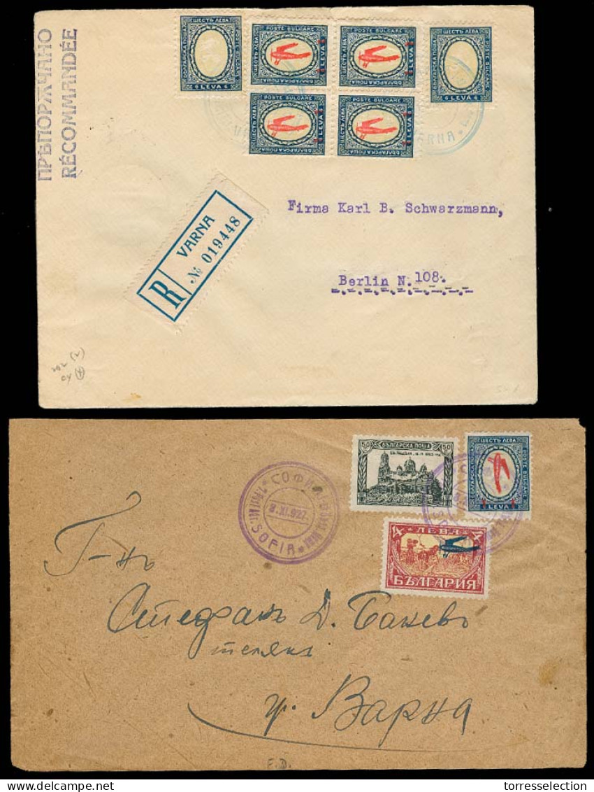 BULGARIA. 1927 (3 Nov). 2 Special Flights / Env / Local And Germany Dest. - Altri & Non Classificati