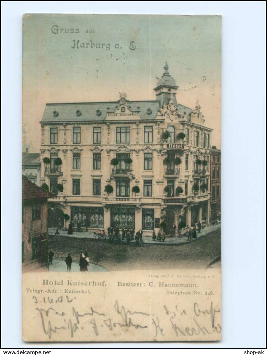 XX13604/ Hamburg Harburg Hotel Kaiserhof Ecke Wilsdorfer + Bremer Str. AK 1902 - Harburg
