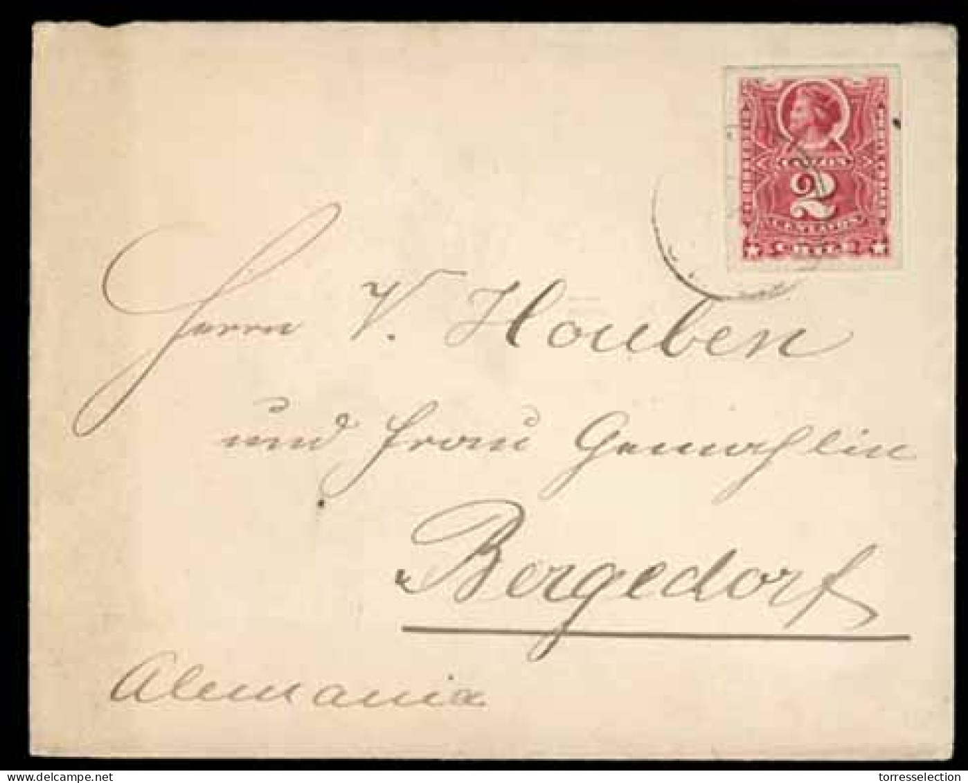 CHILE. 1896. Cover At Printed Matter Rate Used To Germany Franked By Single 1894 2c Carmine Lake Tied By Concepcion Cds. - Cile