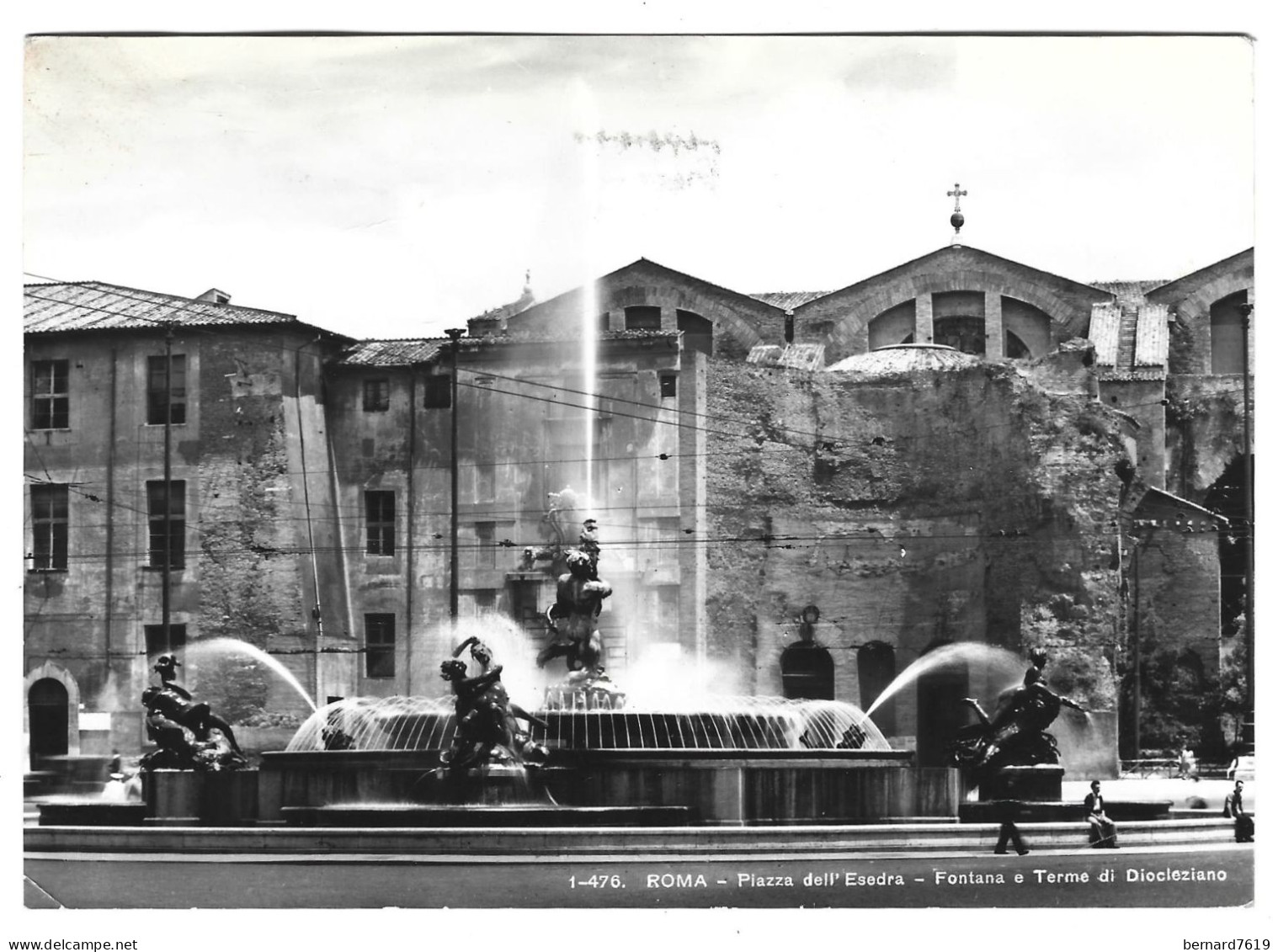 Italie -  Rome - Roma -  Piazza Dell' Esedra - Fontana E Terme Di Diocleziano - Piazze