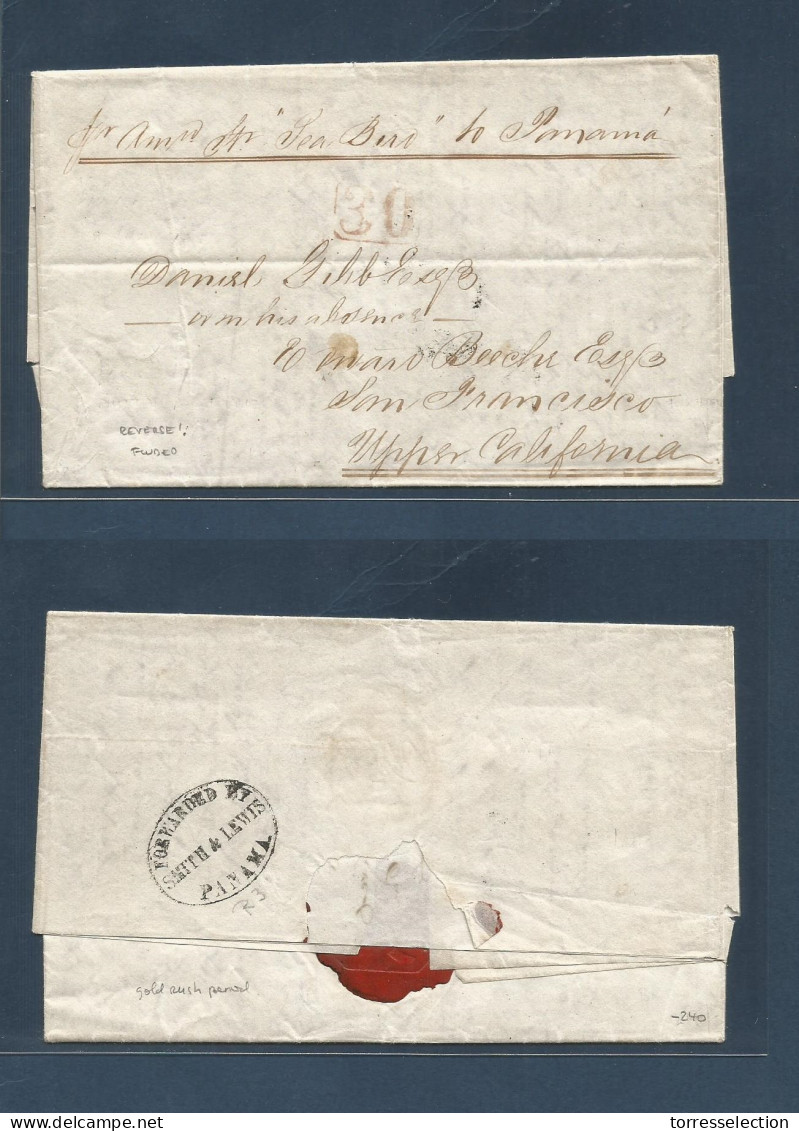 CHILE. 1851 (May 1st) Gold Rush, Valp - USA, Upper California, San Francisco (8 July) EL Full Text With Panama Forwardin - Cile
