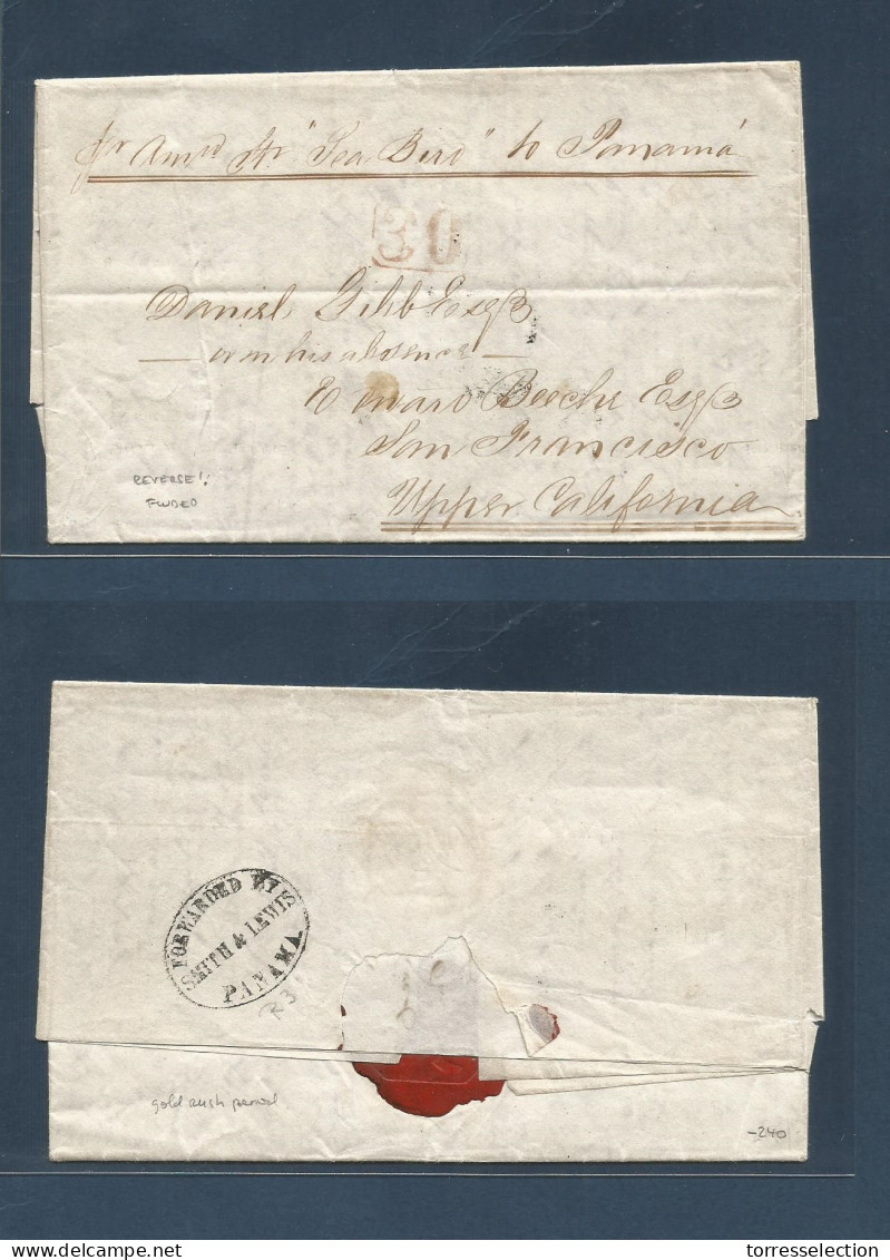 CHILE. 1851 (May 1st) Gold Rush, Valp - USA, Upper California, San Francisco (8 July) EL Full Text With Panama Forwardin - Chile