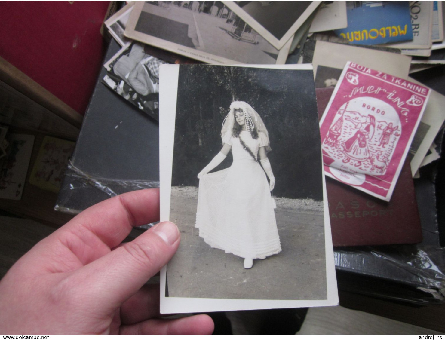 Wedding Girl Costumes Fashion Old Photo Postcards - Mode