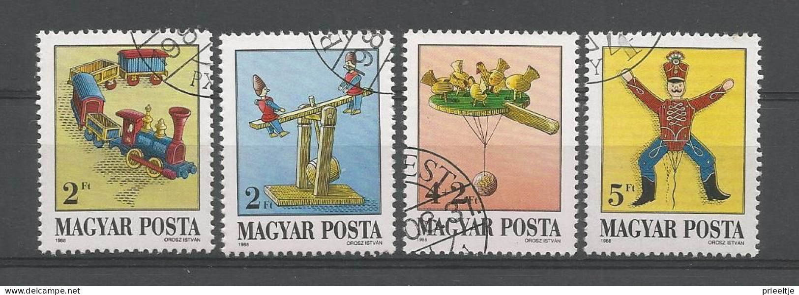 Hungary 1988 Toys Y.T. 3177/3180 (0) - Used Stamps