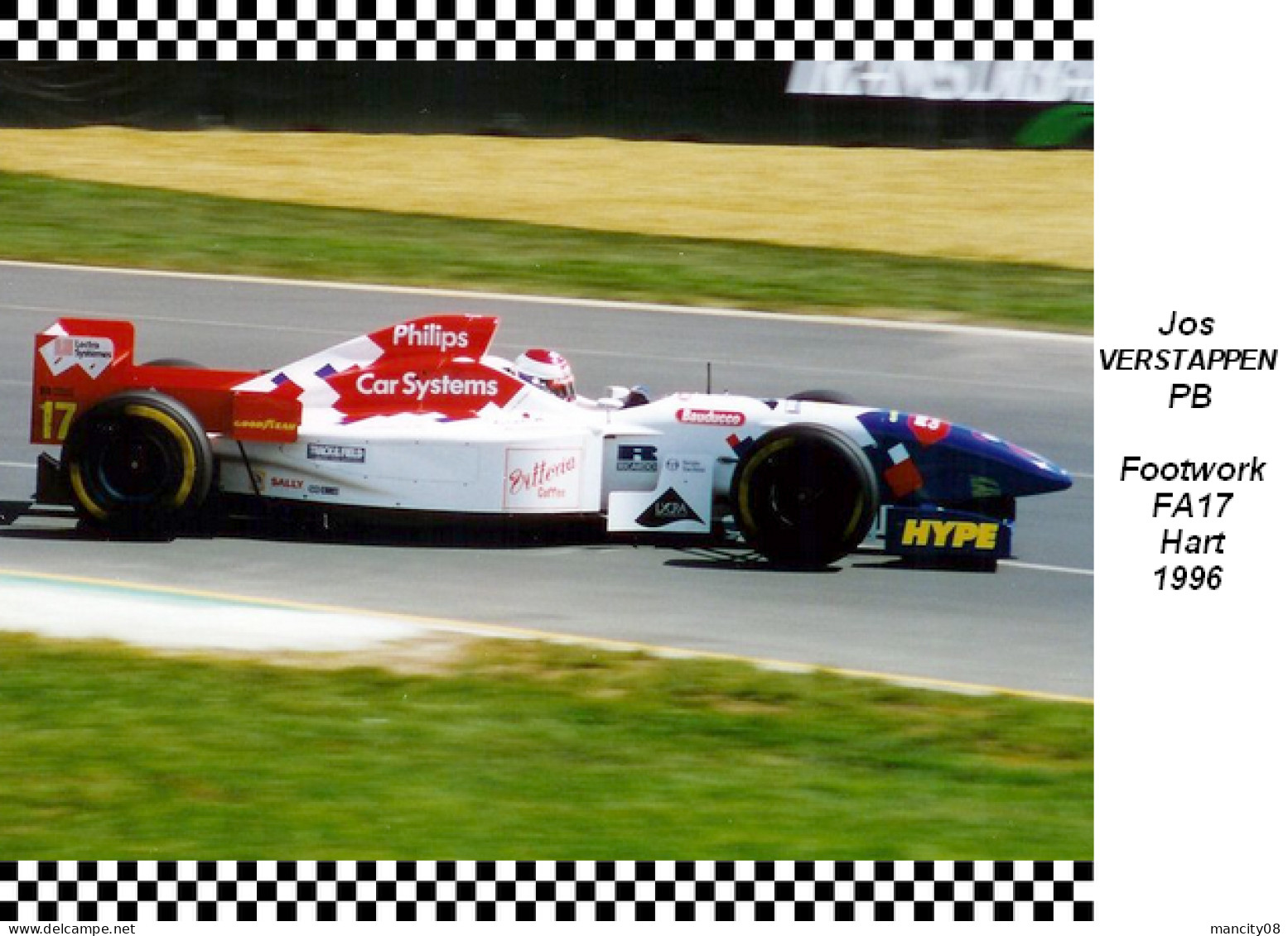 Jos Verstappen  -  Footwork  FA17  1996 - Grand Prix / F1